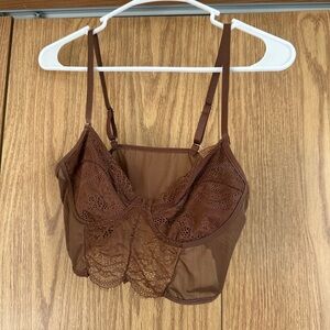 Chic Brown Lace Bralette